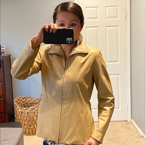 Marc New York Beige Leather Jacket